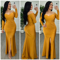 Queen Vibes Gown (Mustard)