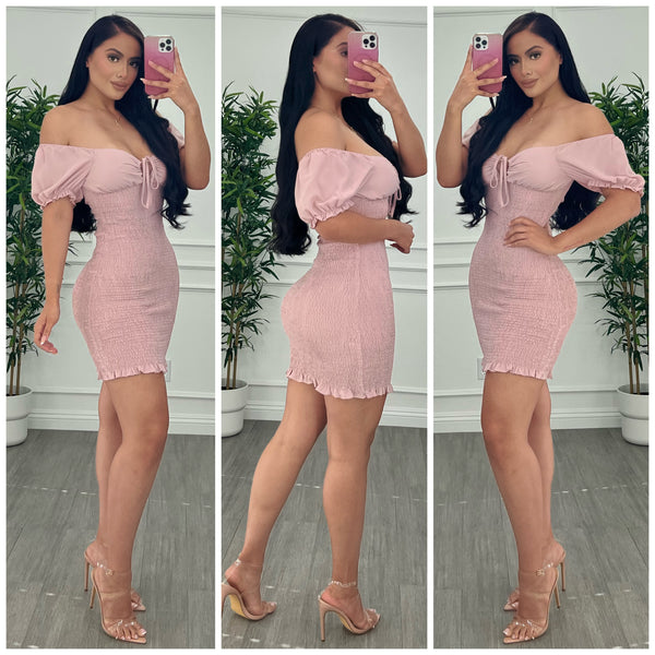 Always Cute Smocked Dress (Mauve)