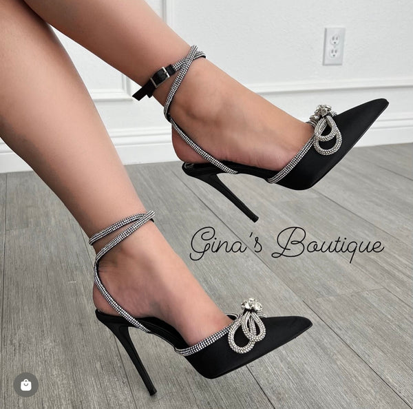 Tabitha Simmons Double Strap Pumps in Gray | Lyst