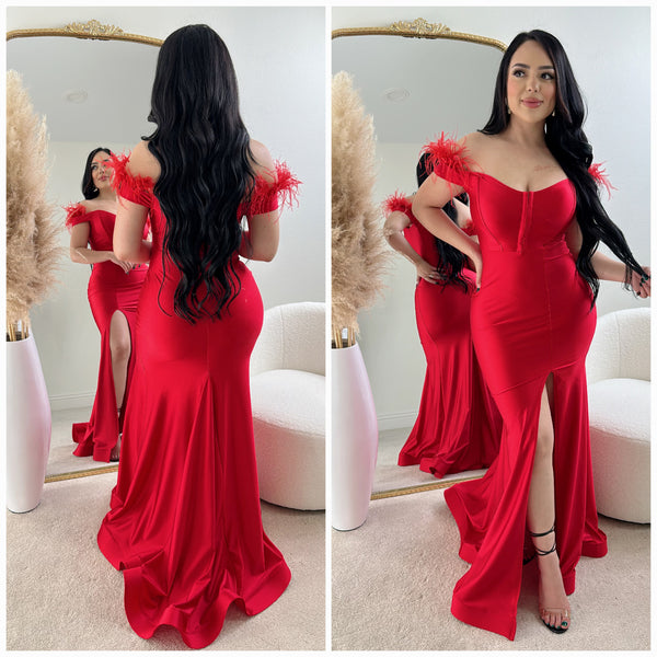 She's Elegant Gown (Red)