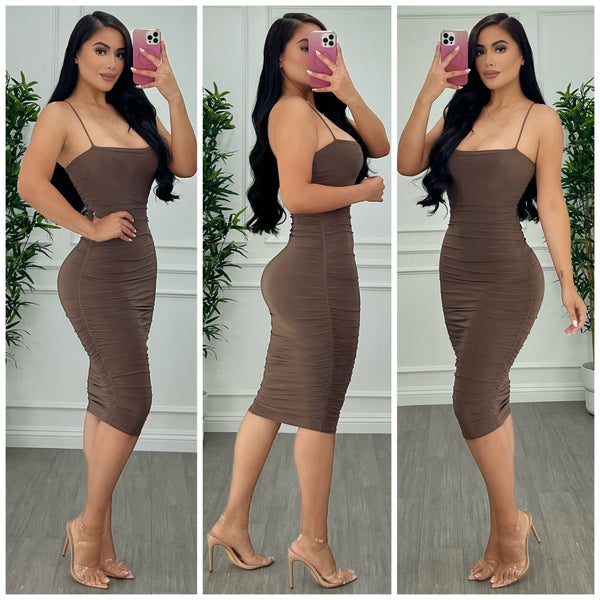 Kiara Dress (Mocha)